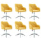 Swen Studio -  Swivel Dining Chairs 6 pcs Yellow Fabric (UK/IE/FI/NO only) (6x331505)